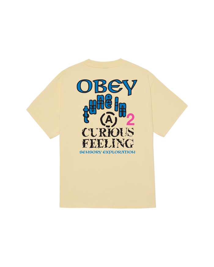 obey sensory exploration classic t shirt pale yellow