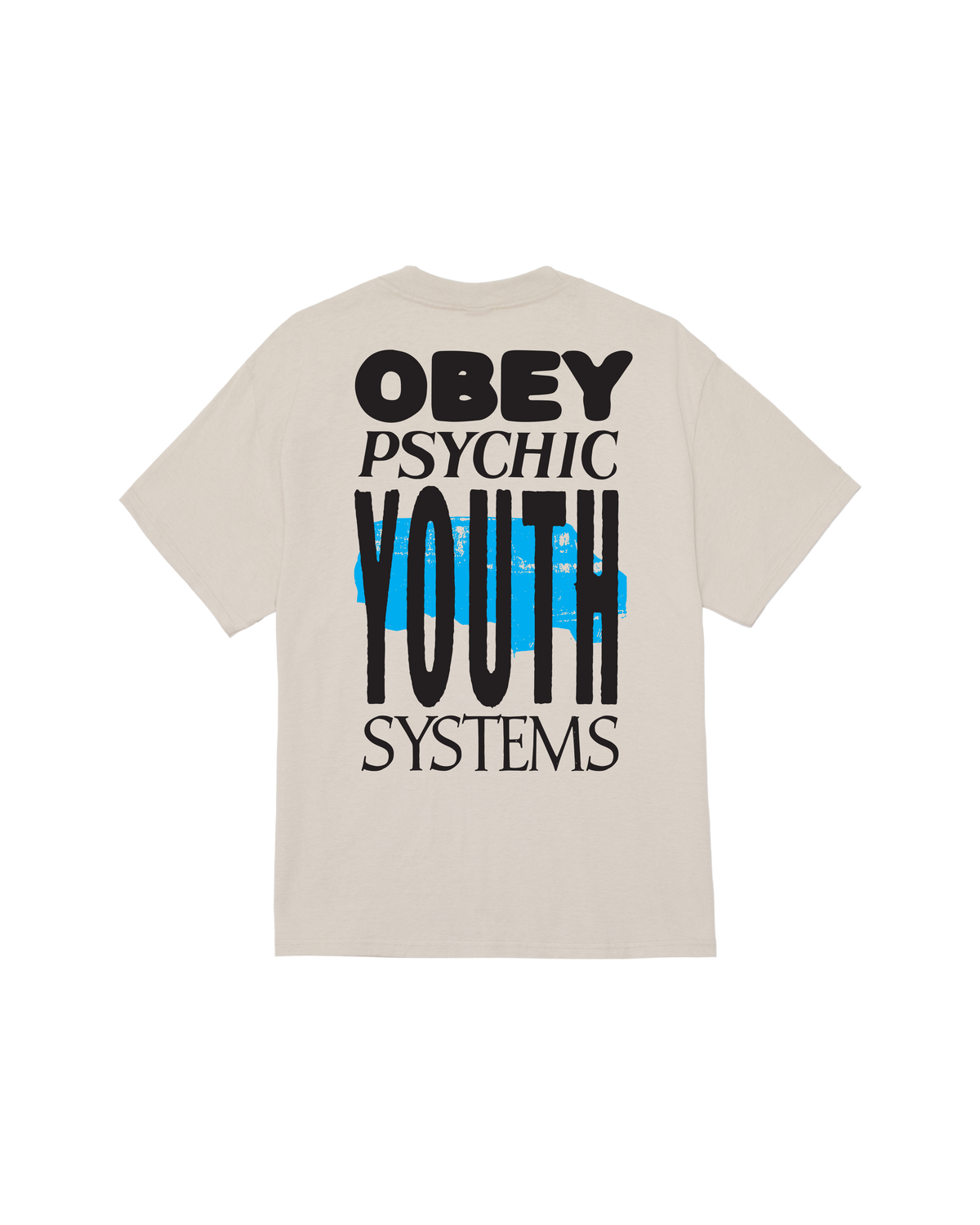 obey psychic youth systems classic t shirt silver grey