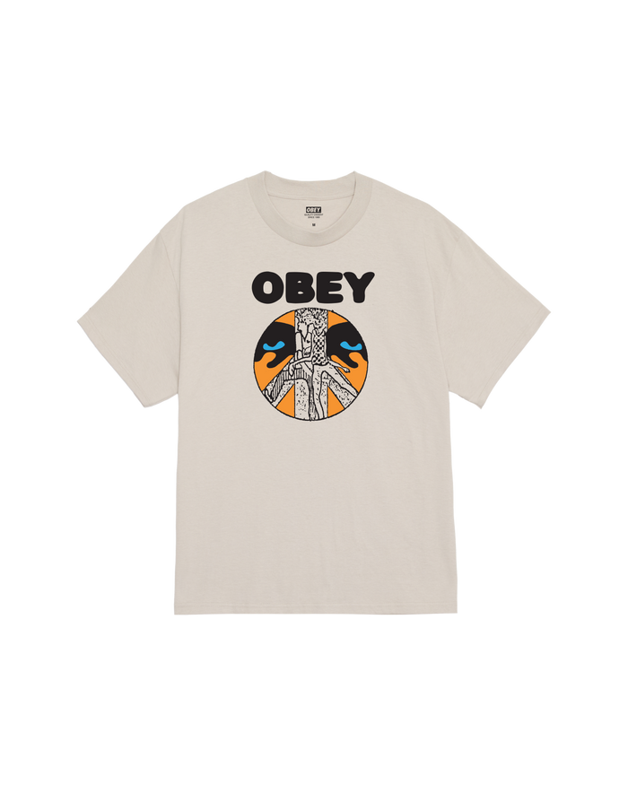 obey psychic youth systems classic t shirt silver grey