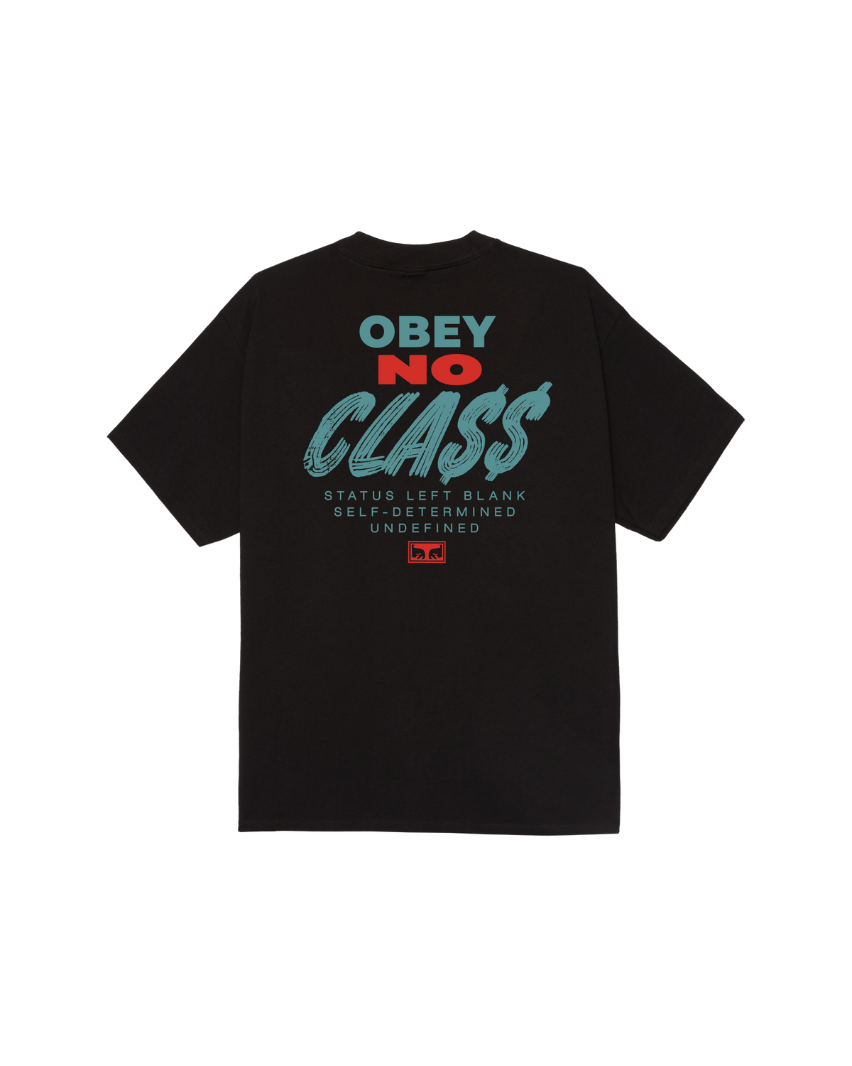 obey class dropout classic t shirt black