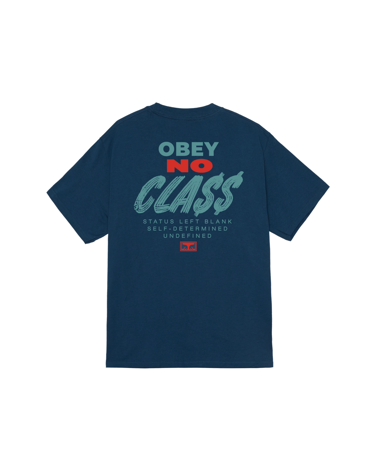 obey class dropout classic t shirt harbor blue