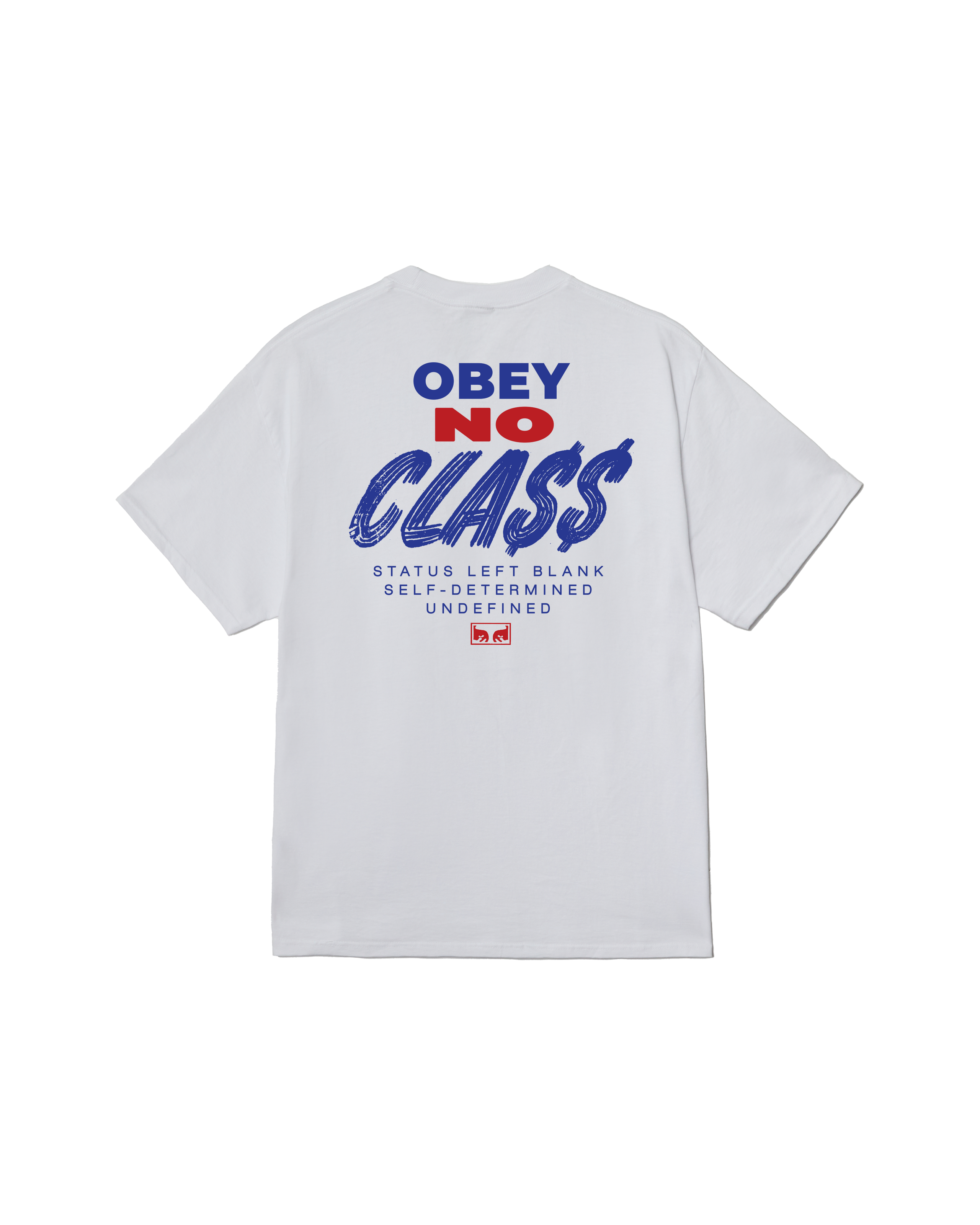 obey class dropout classic t shirt white