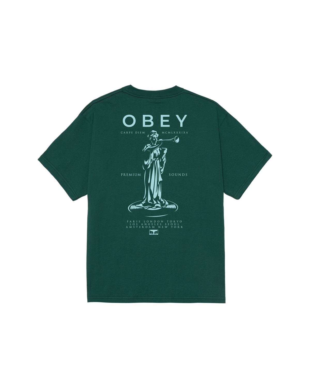 obey premium sounds classic t shirt rain forest