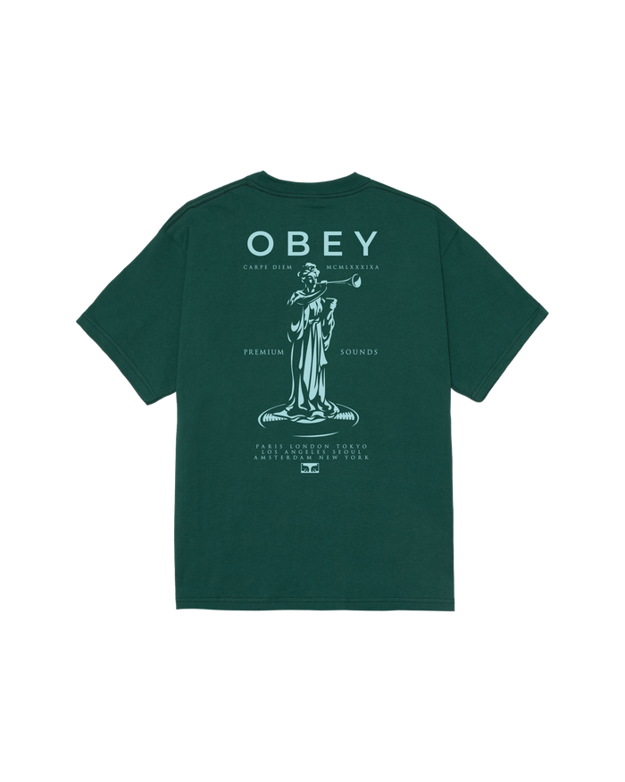 obey premium sounds classic t shirt rain forest