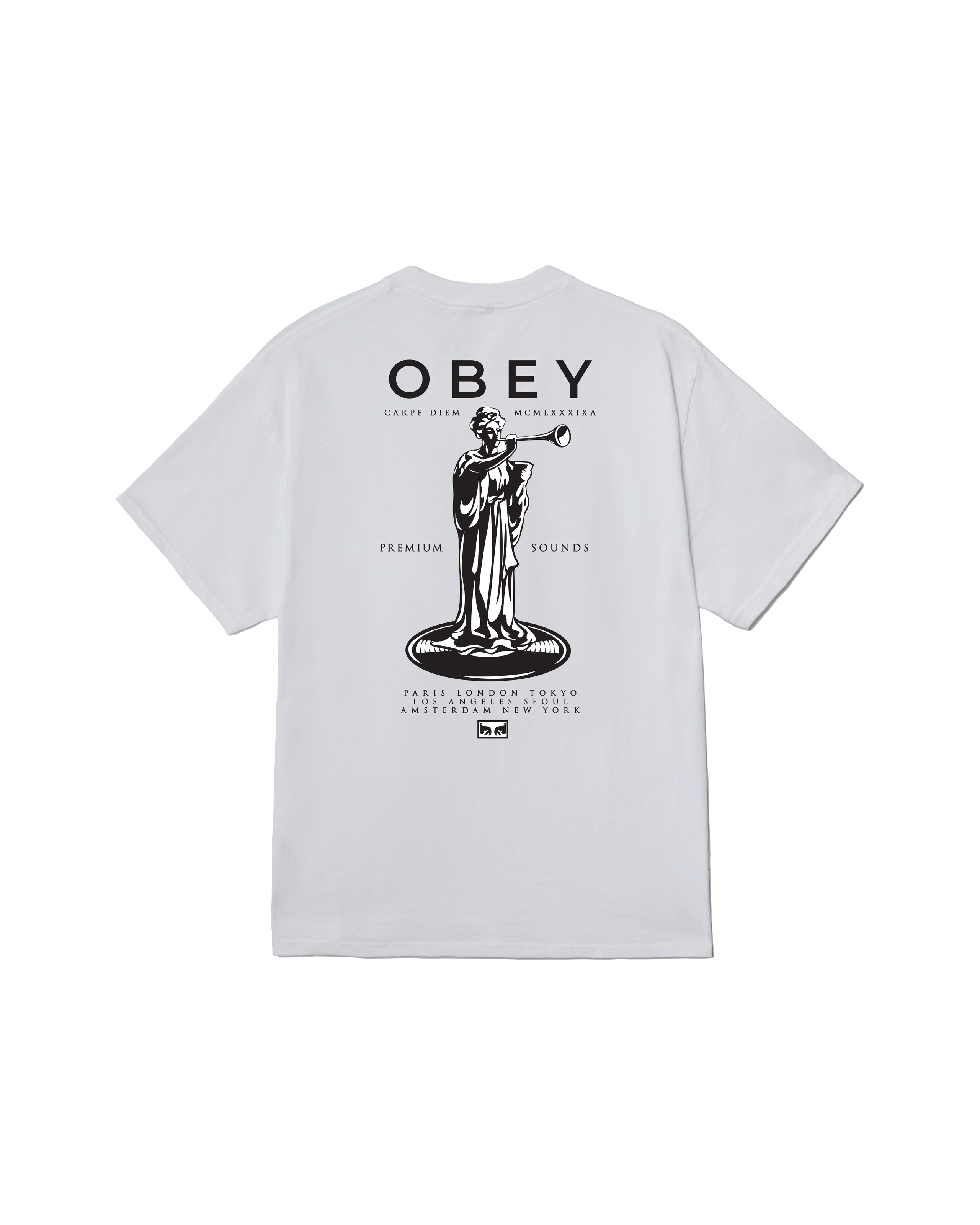 obey premium sounds classic t shirt white