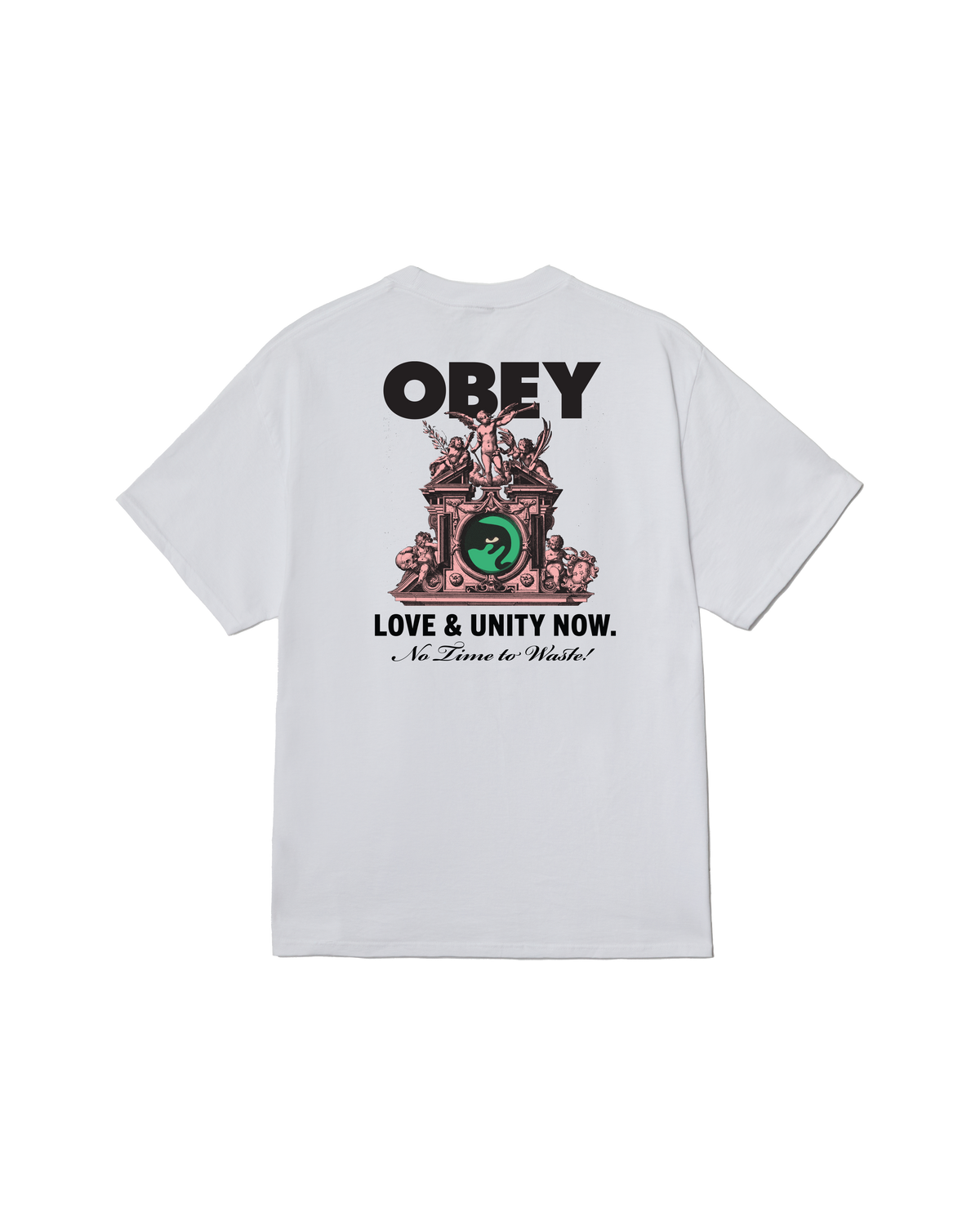 obey love unity now classic t shirt white