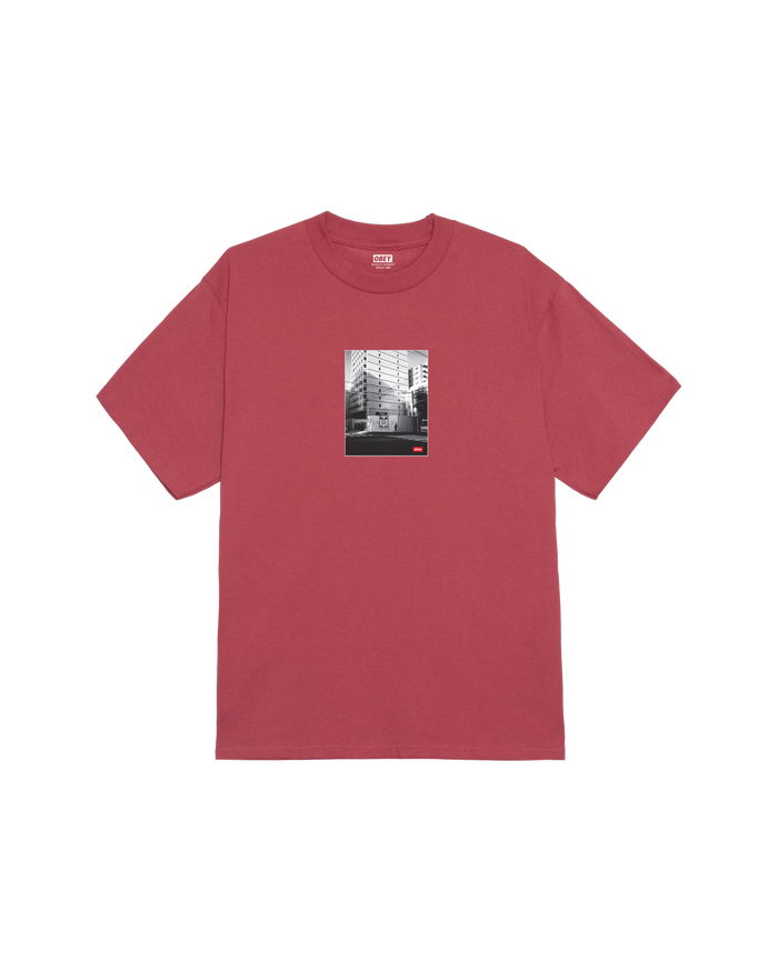 obey osaka photo classic t shirt mineral red