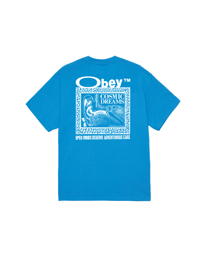 obey cosmic dreams classic t shirt azure blue