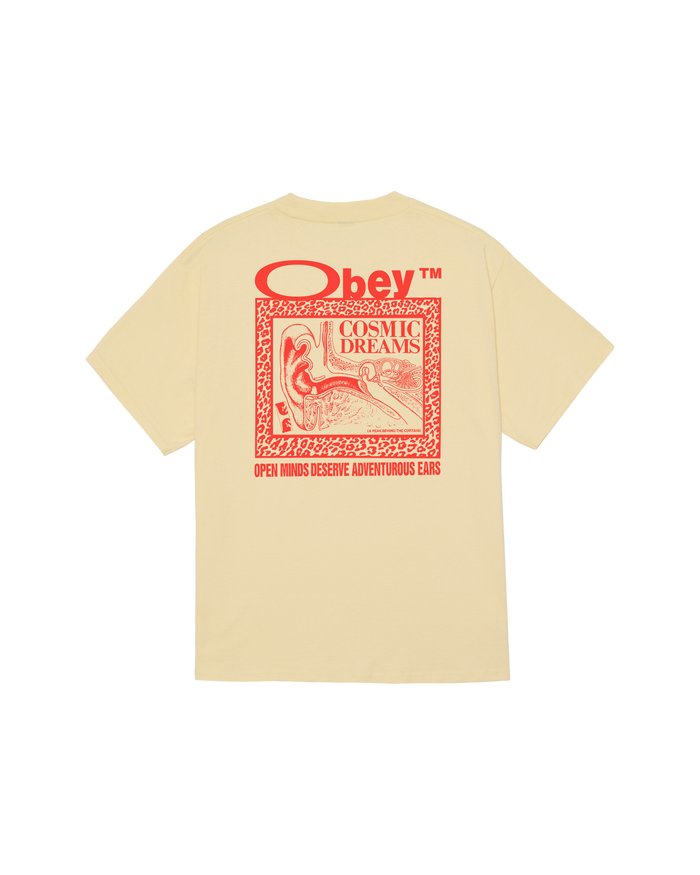 obey cosmic dreams classic t shirt pale yellow