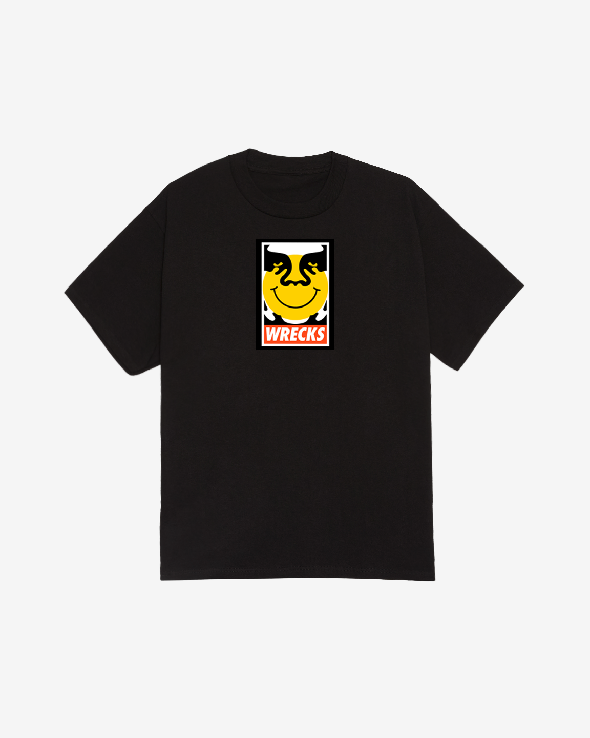 obey x wrecks classic t shirt black