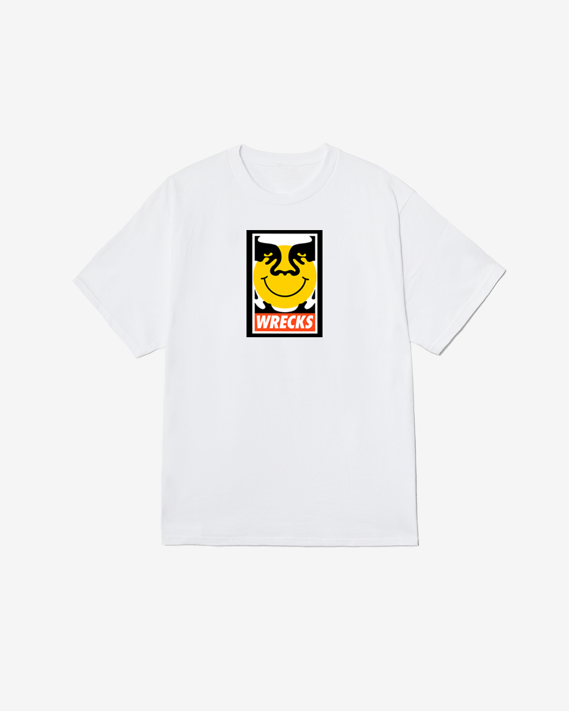 obey x wrecks classic t shirt white