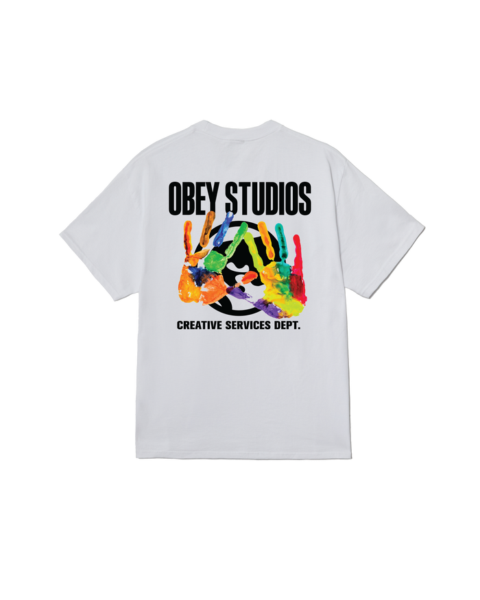 obey creative services dept classic t-shirt white