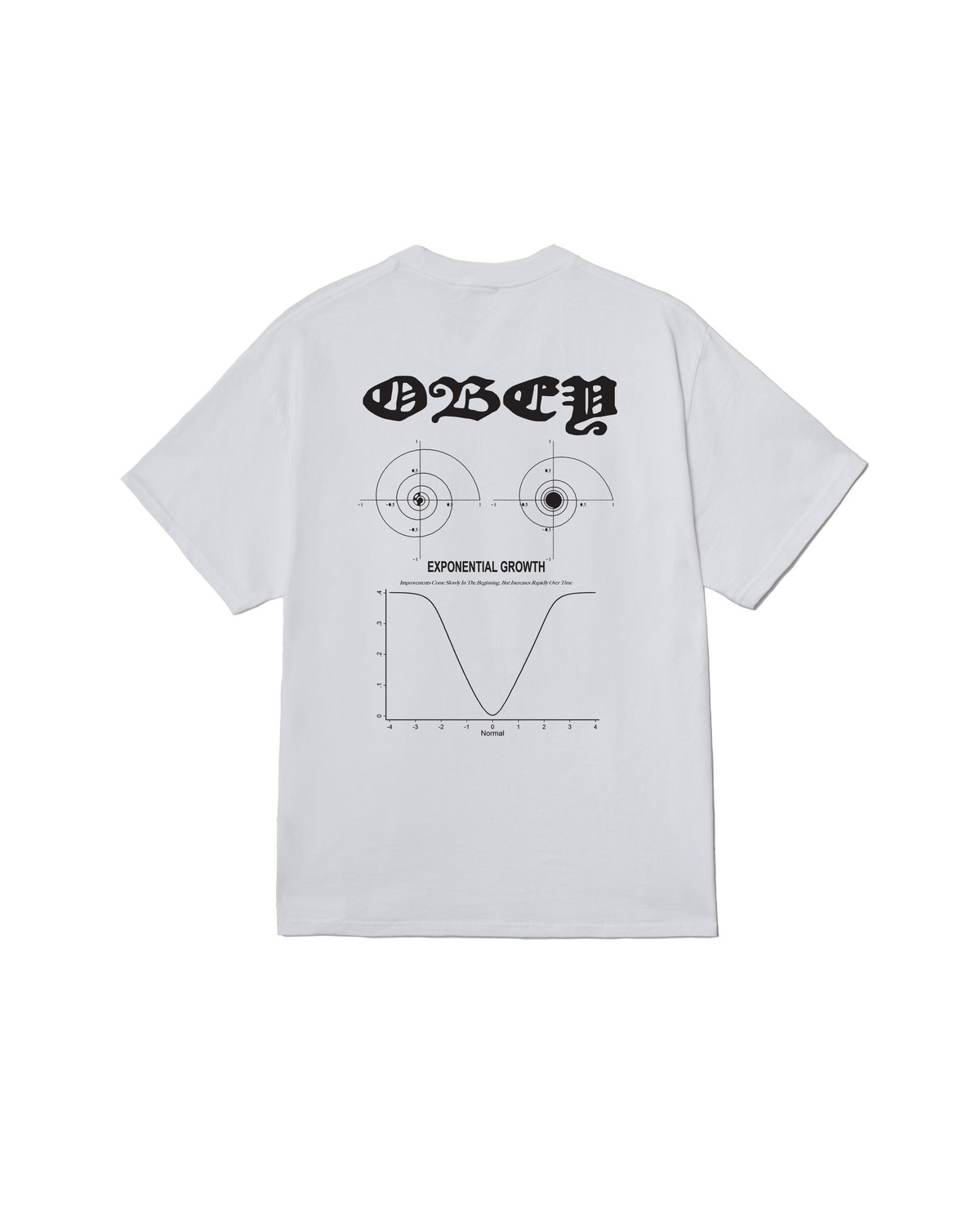 obey exponential growth classic t-shirt white