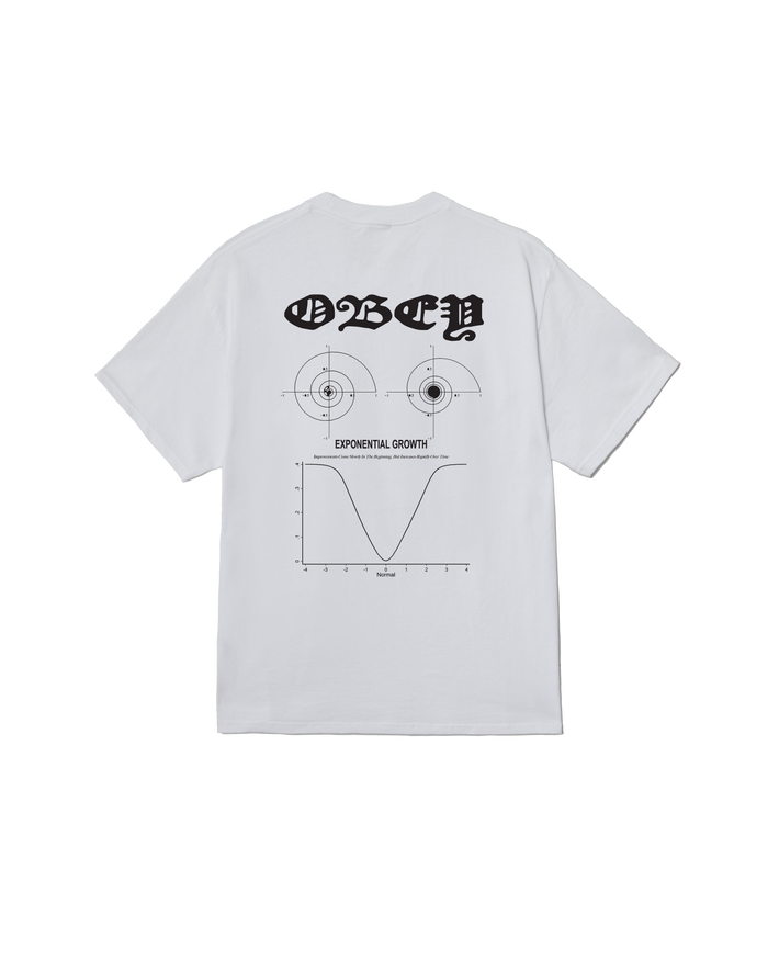 obey exponential growth classic t-shirt white