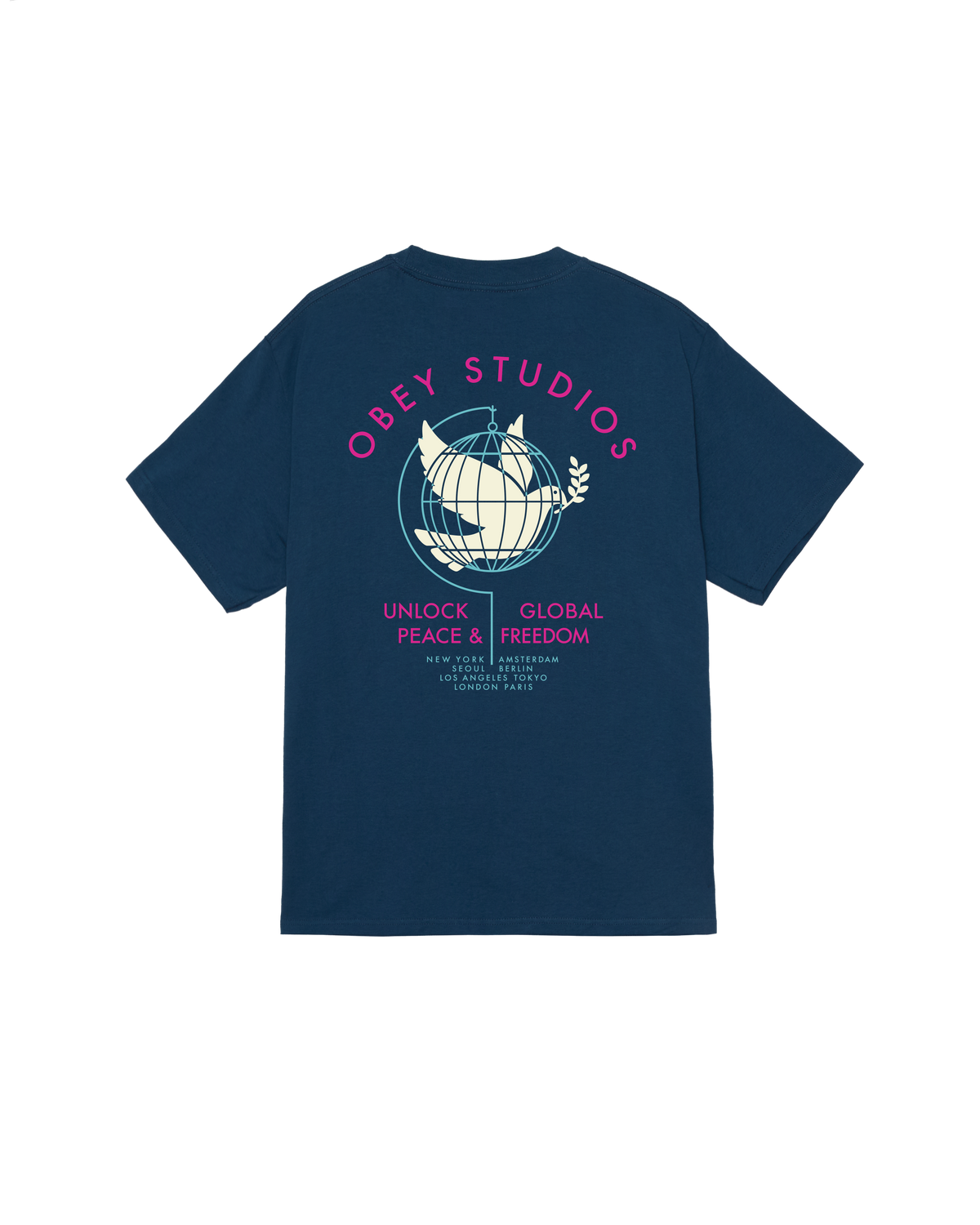 obey-unlock-peace-freedom-classic-t-shirt-harbor-blue (zoomed)