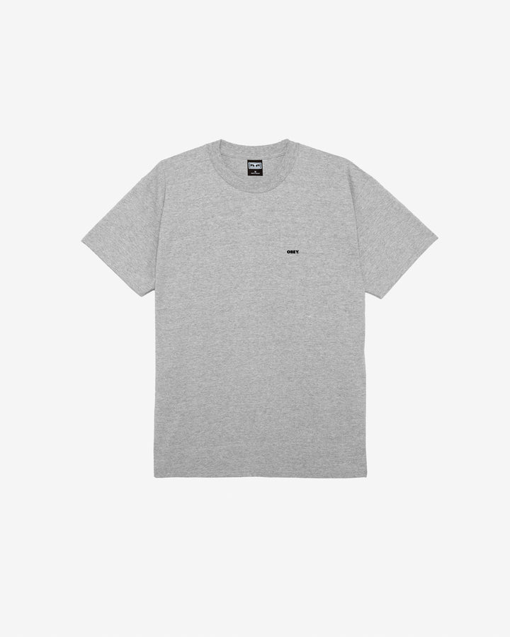 OBEY BOLD III HEAVYWEIGHT T-SHIRT HEATHER GREY