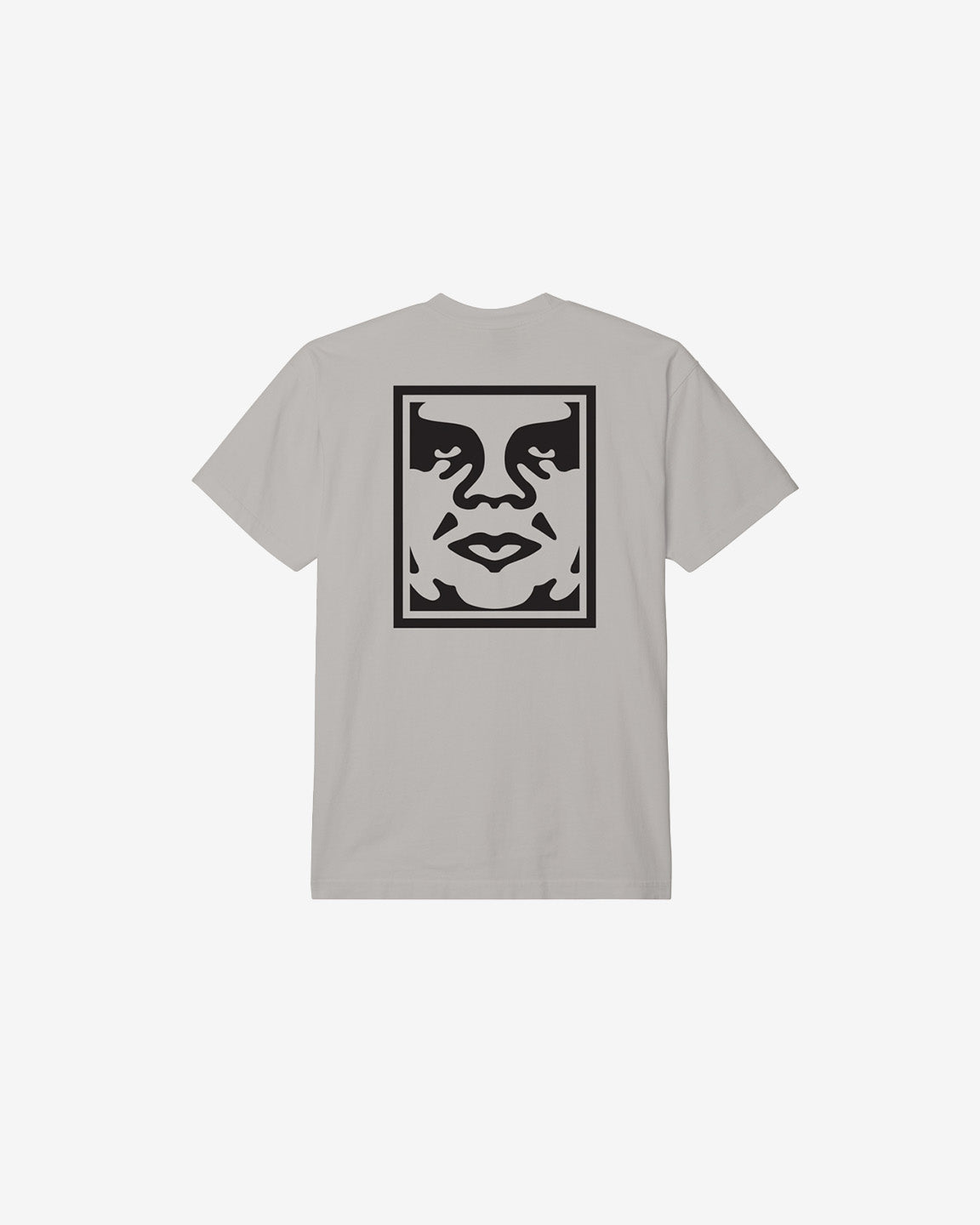 obey bold icon heavyweight tee heather grey