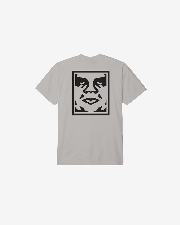 obey bold icon heavyweight tee heather grey