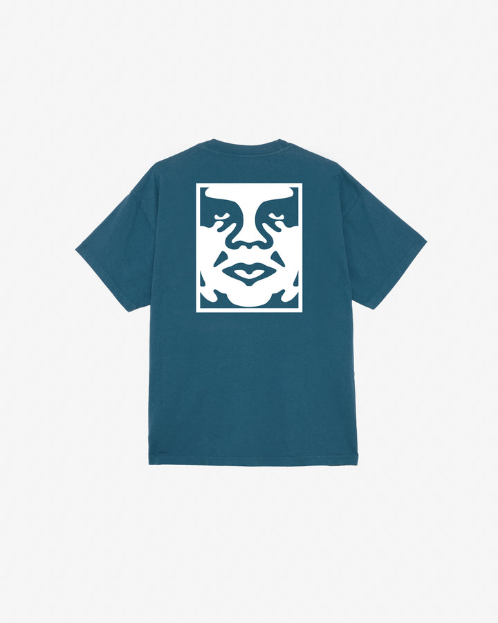 OBEY BOLD ICON HEAVYWEIGHT T-SHIRT LEGION BLUE