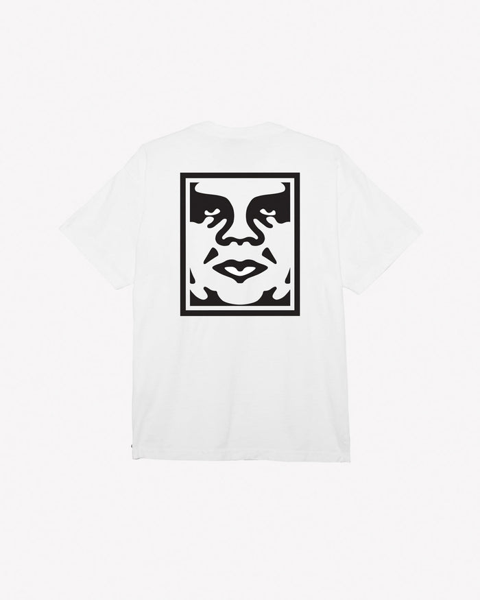 obey bold icon heavyweight tee white