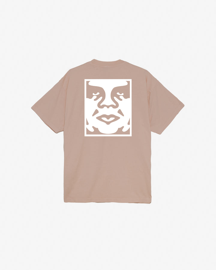 OBEY BOLD ICON HEAVYWEIGHT T-SHIRT WARM TAUPE