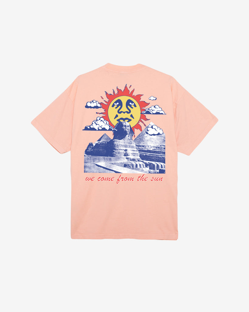WE COME FROM THE SUN HEAVYWEIGHT T-SHIRT PEACH PARFAIT | OBEY Clothing