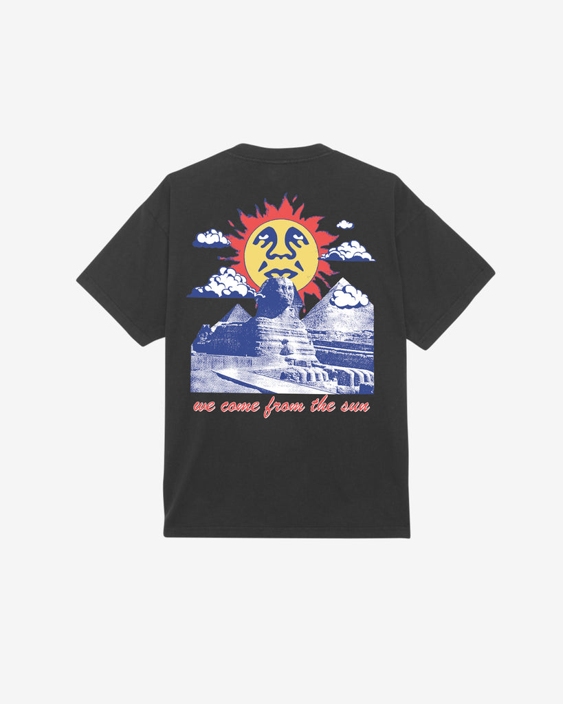 WE COME FROM THE SUN HEAVYWEIGHT T-SHIRT VINTAGE BLACK | OBEY Clothing