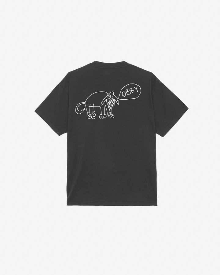 ANGRY DOG HEAVYWEIGHT T-SHIRT VINTAGE BLACK