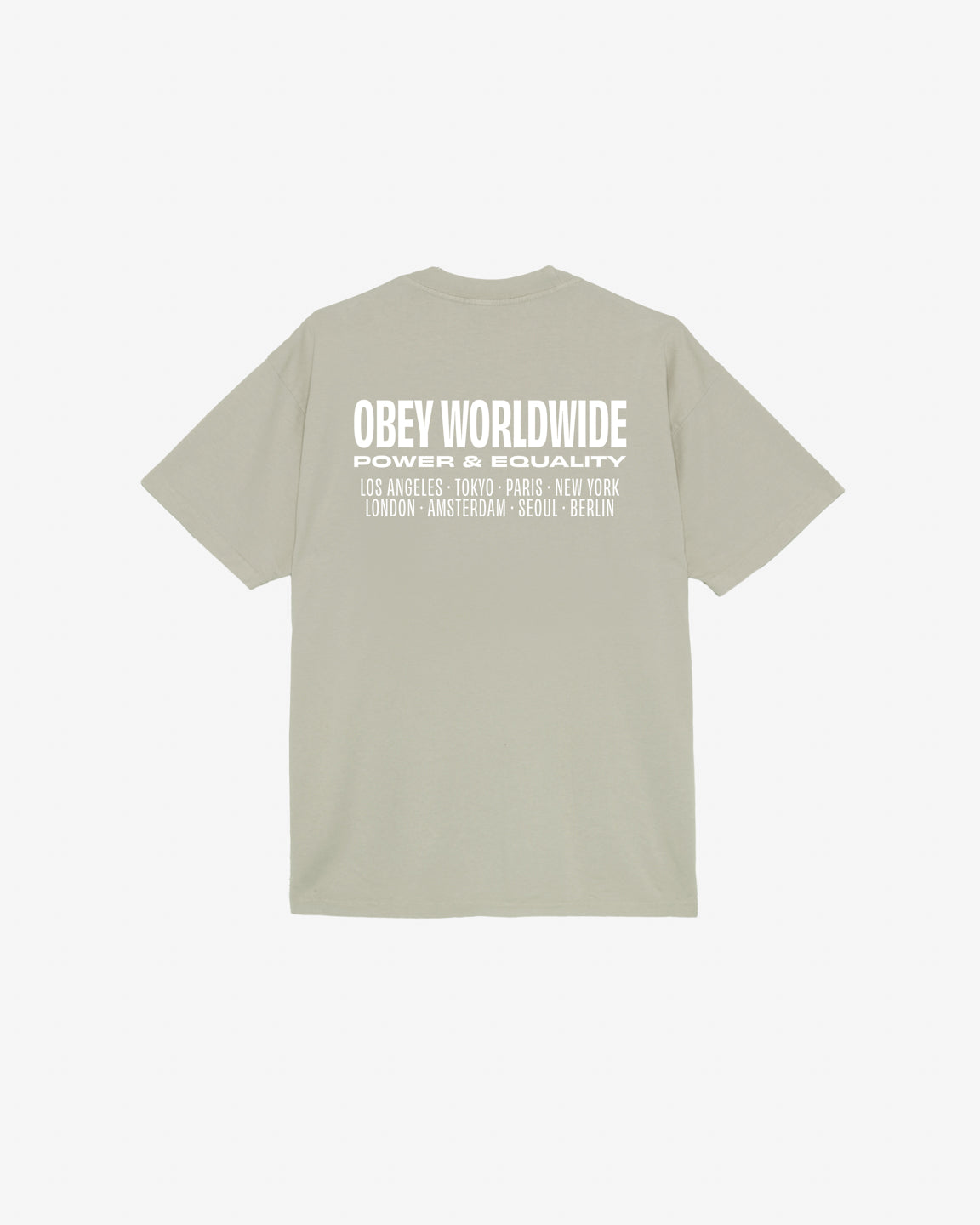 obey worldwide power equalit heavyweight t shirt silver grey