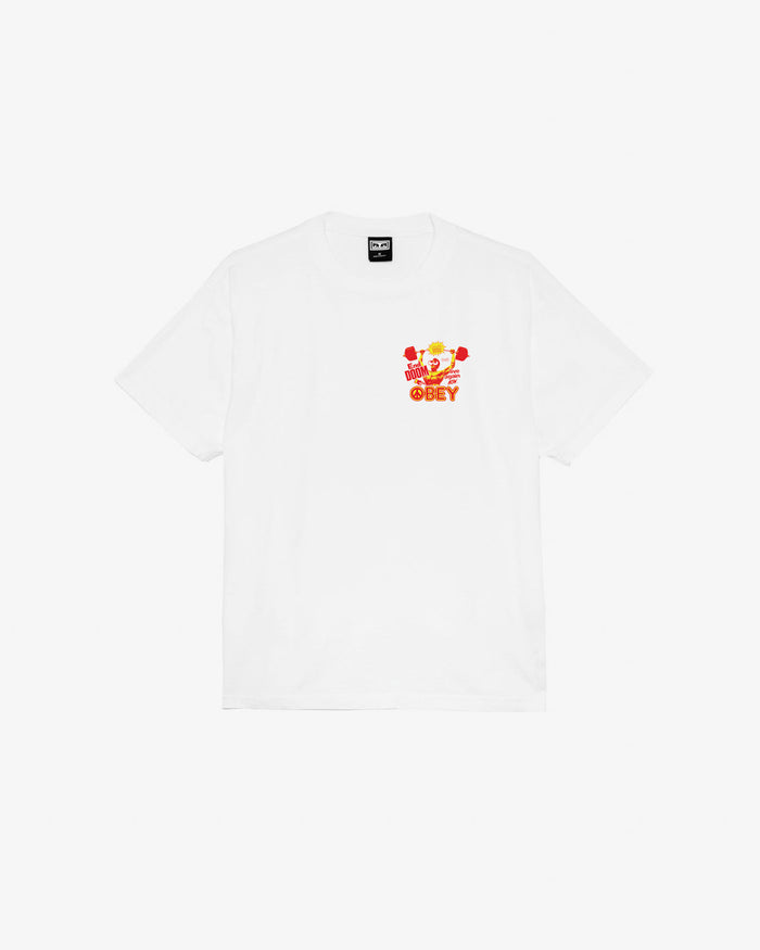 obey live again now heavyweight t shirt white