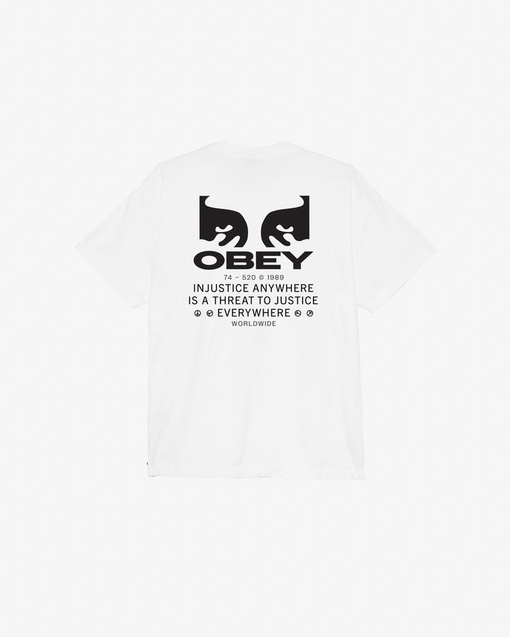 JUSTICE EVERYWHERE HEAVYWEIGHT T-SHIRT WHITE