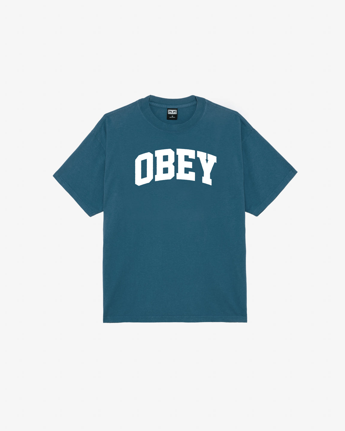 obey collegiate heavyweight t shirt legion blue