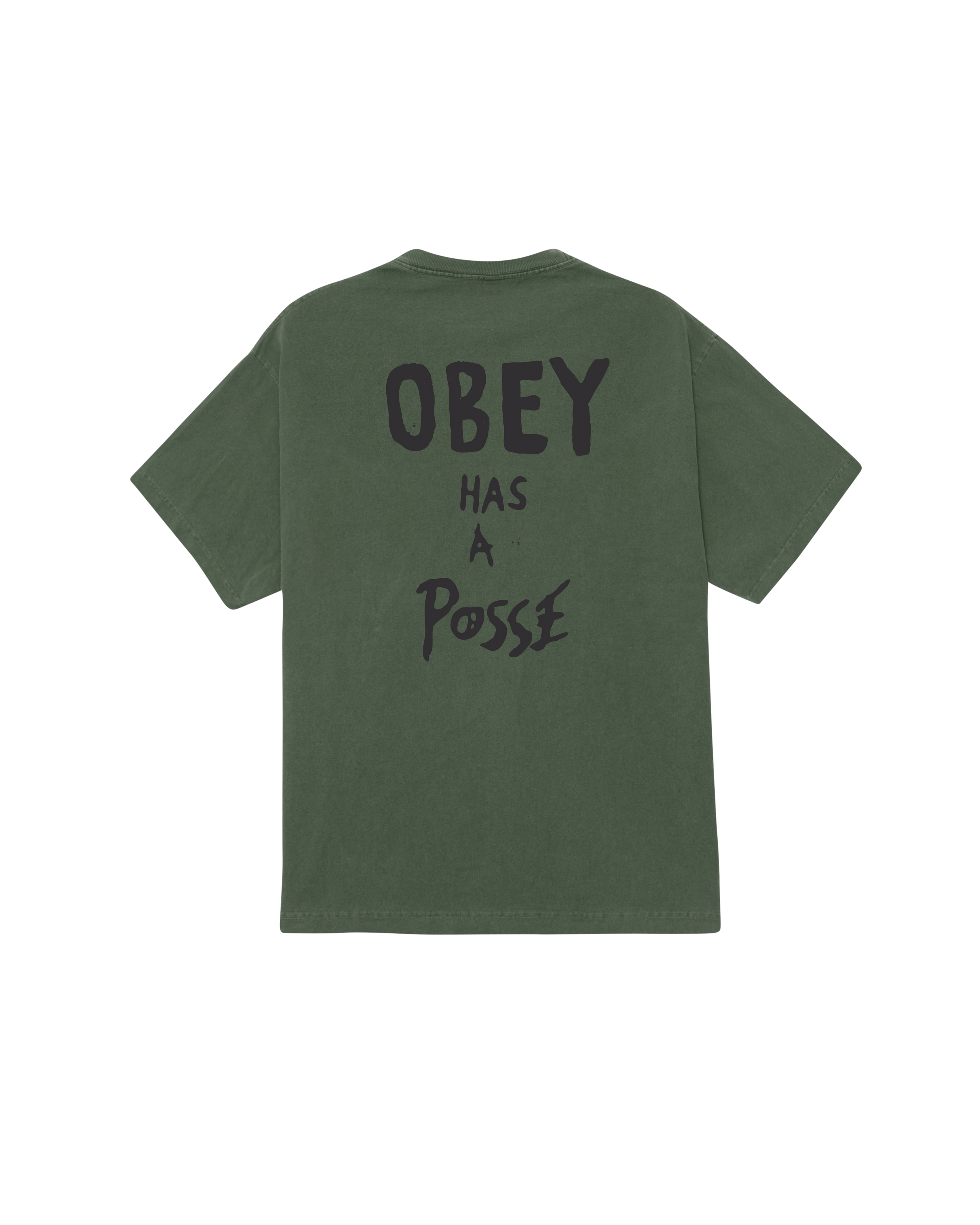 OBEY HAS A POSSE PIGMENT T-SHIRT (zoomed)