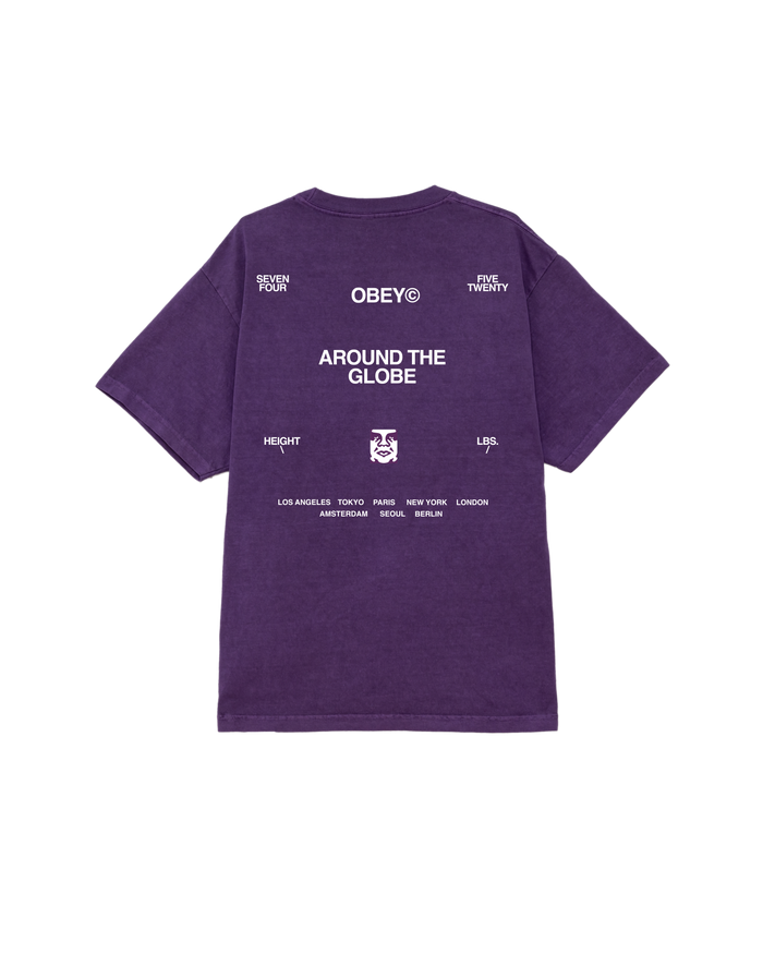 obey around the globe pigment t shirt pigment imperial purple