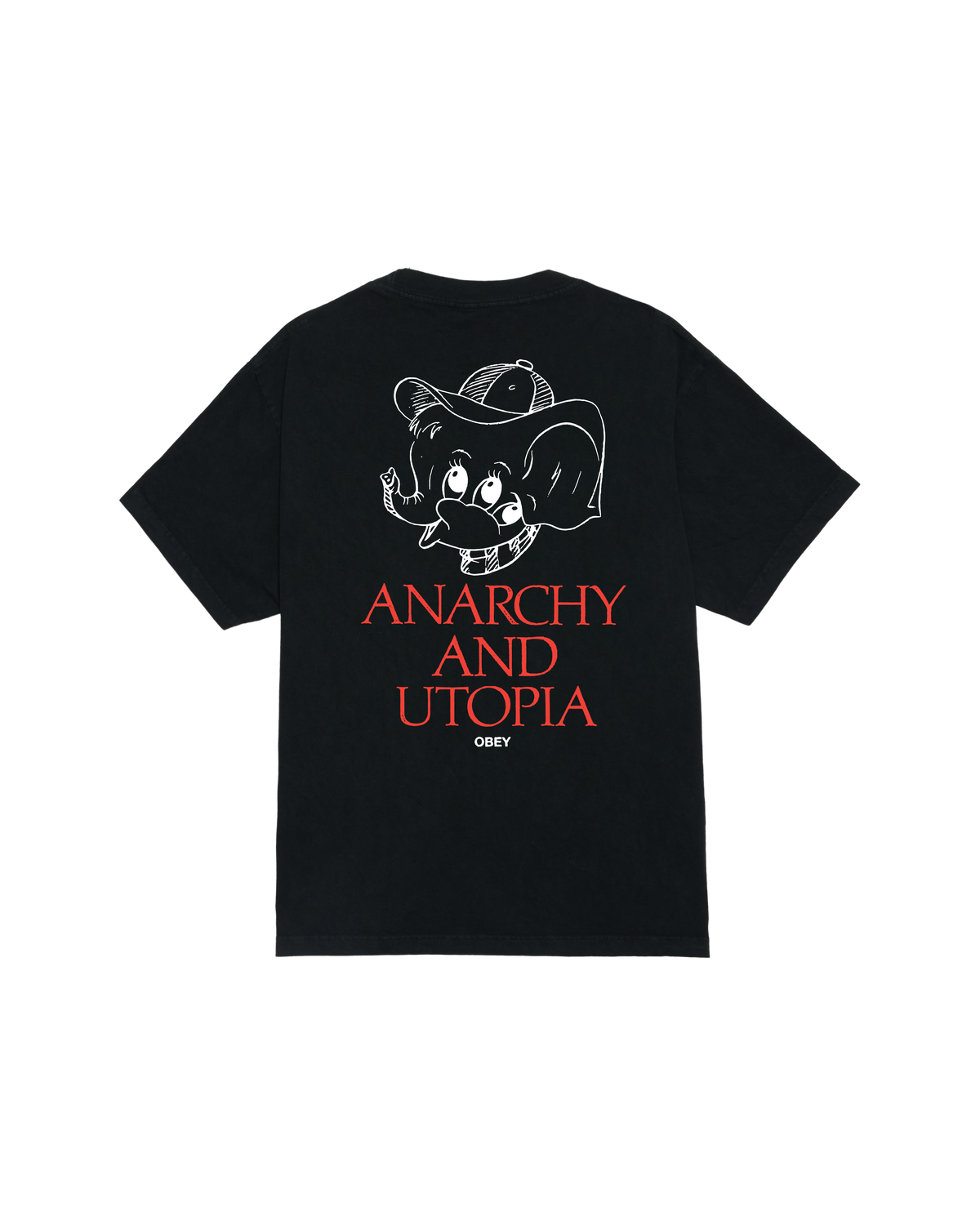 obey anarchy utopia pigment t shirt pigment true vintage black