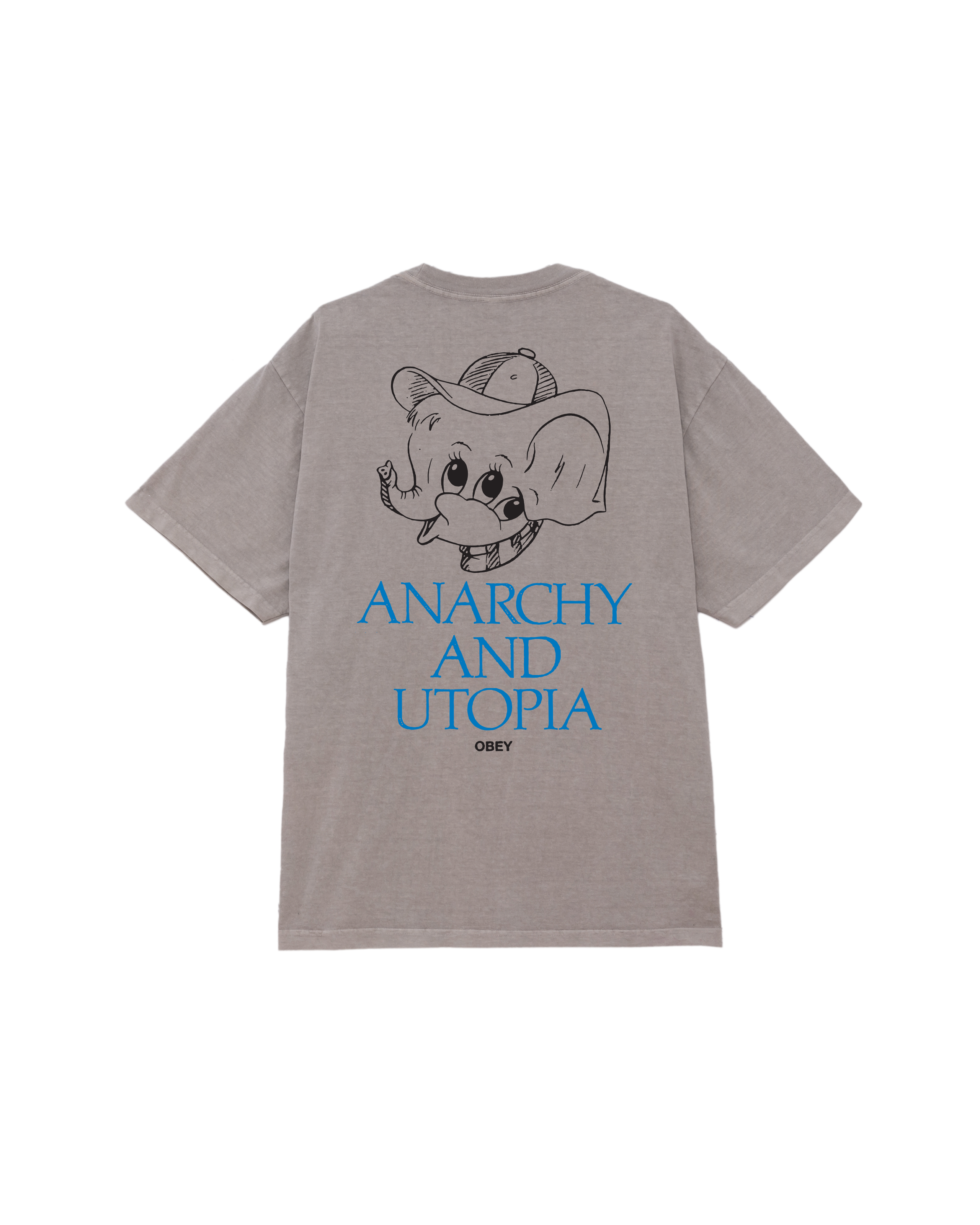 obey anarchy utopia pigment t shirt pigment silver grey