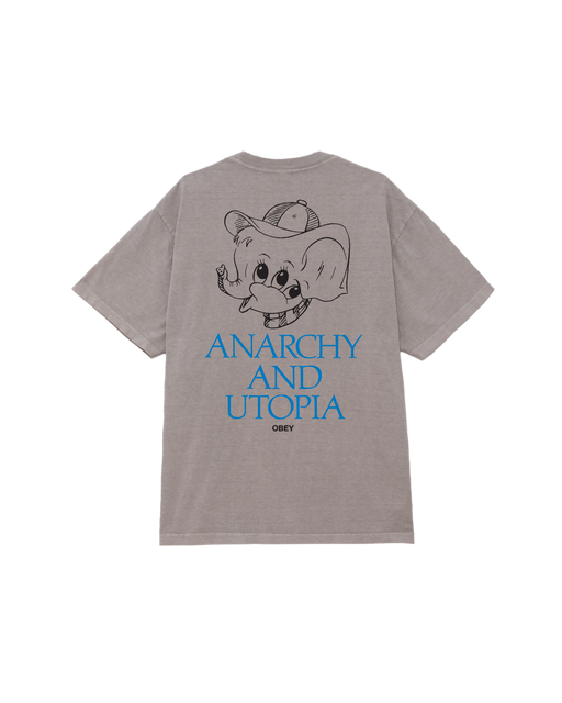 obey anarchy utopia pigment t shirt pigment silver grey