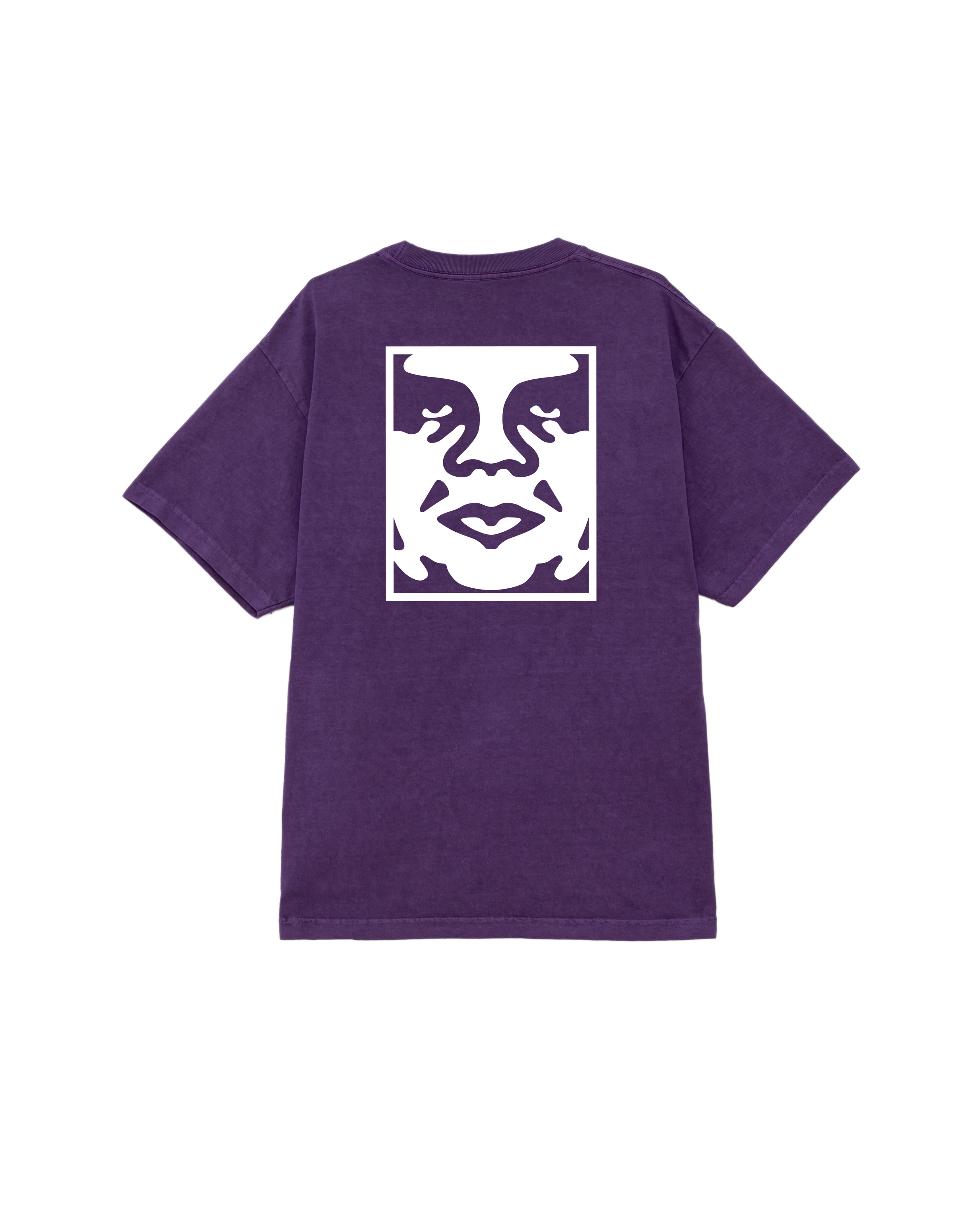 obey bold icon face pigment t shirt pigment imperial purple