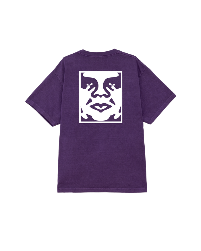 obey bold icon face pigment t shirt pigment imperial purple