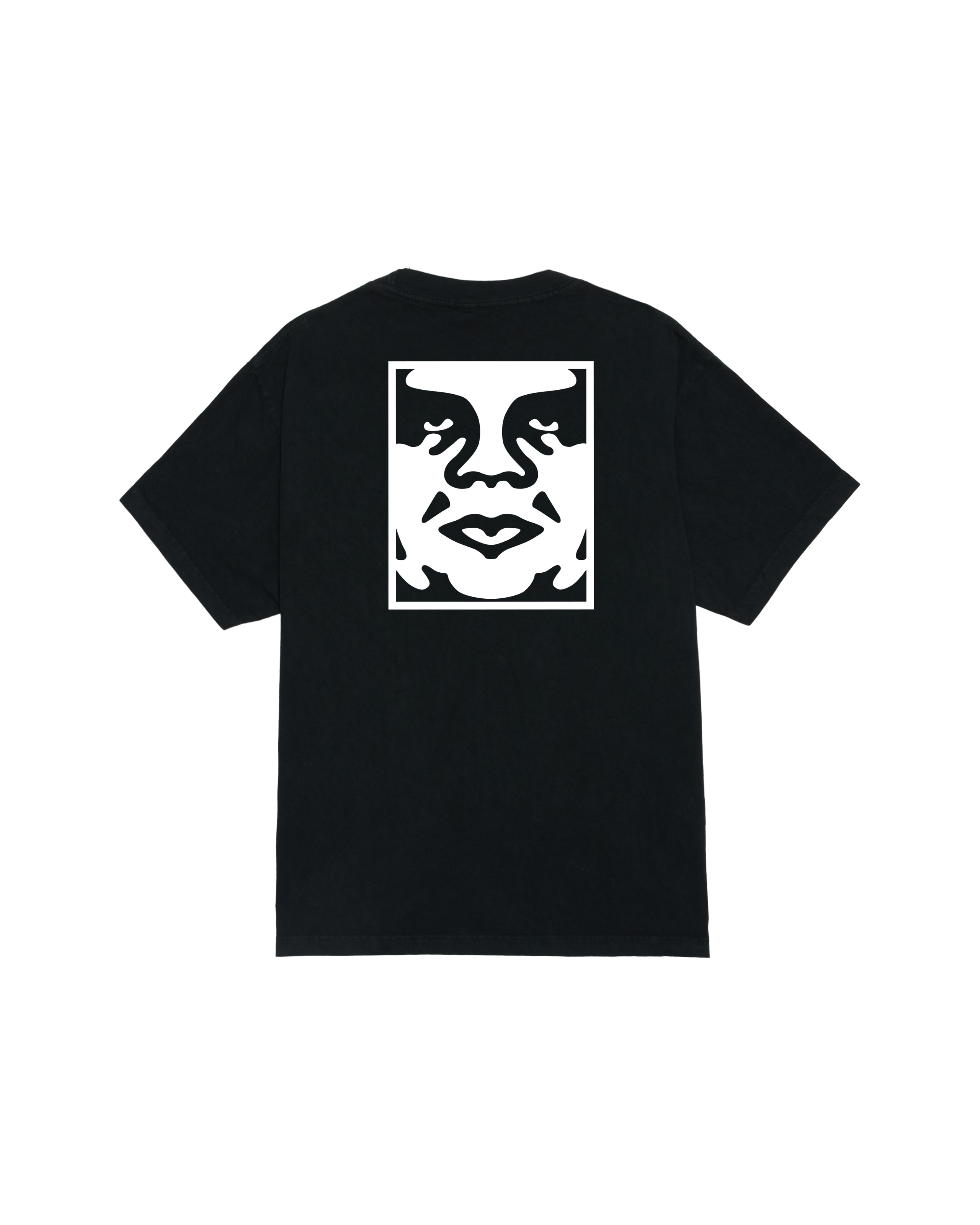 obey bold icon face pigment t shirt pigment true vintage black