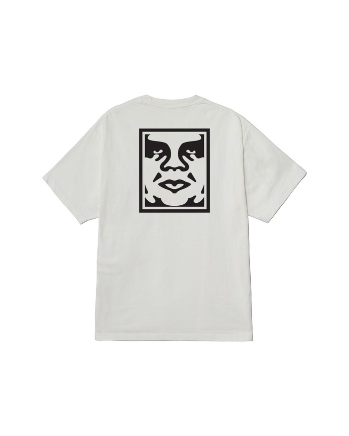 obey bold icon face pigment t shirt pigment vintage white