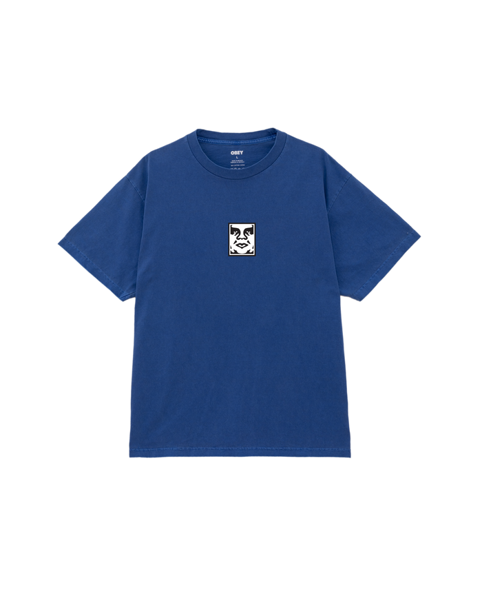 obey icon face pigment t shirt pigment electric indigo