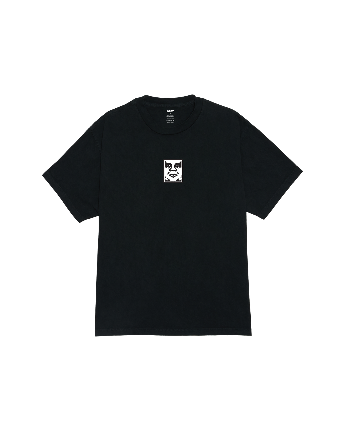 obey icon face pigment t shirt pigment true vintage black