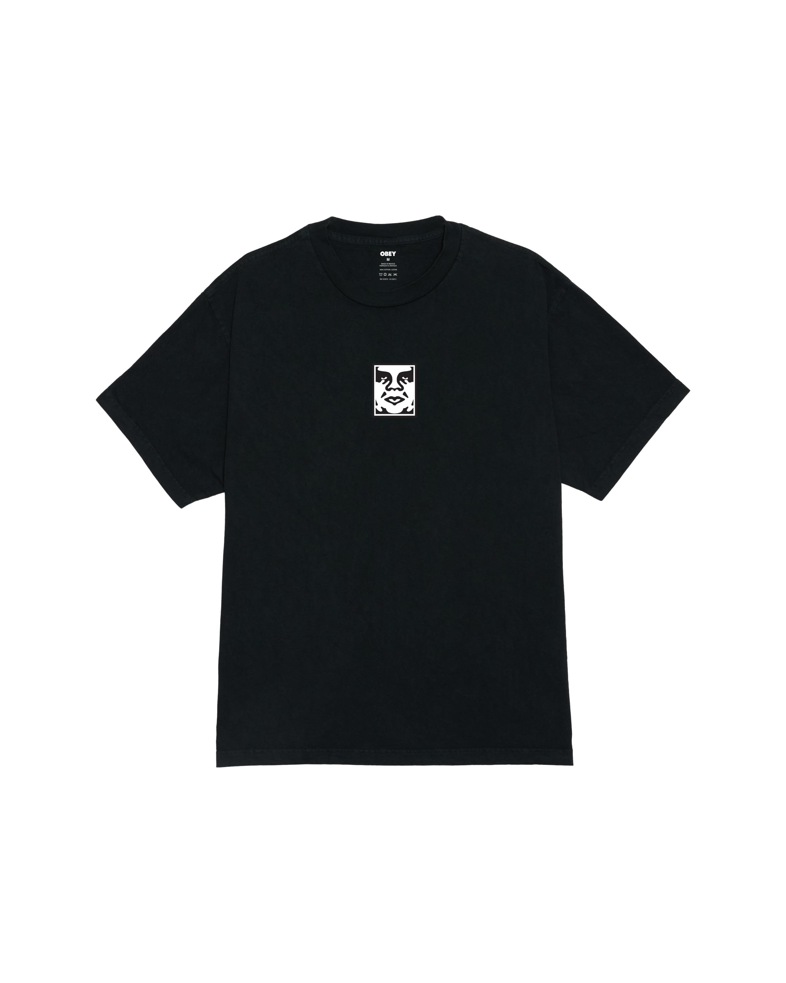 obey icon face pigment t shirt pigment true vintage black