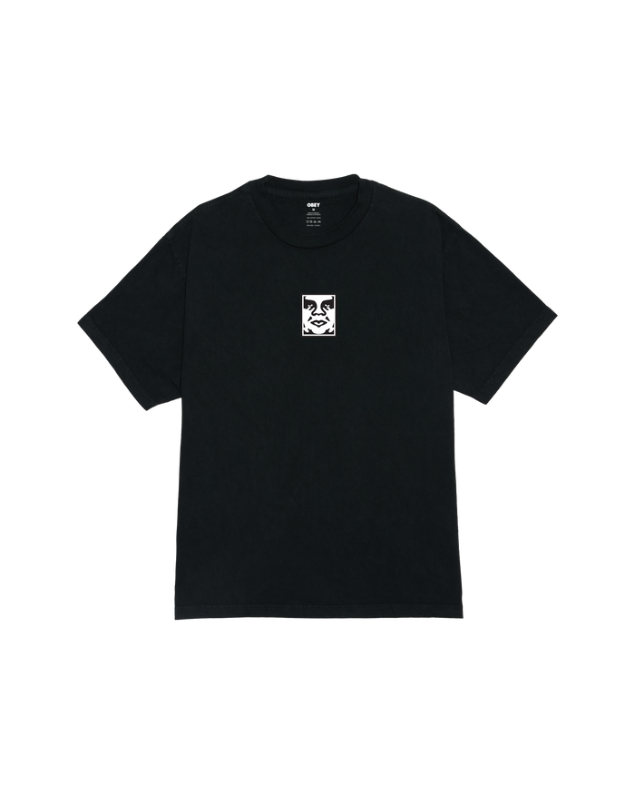 obey icon face pigment t shirt pigment true vintage black