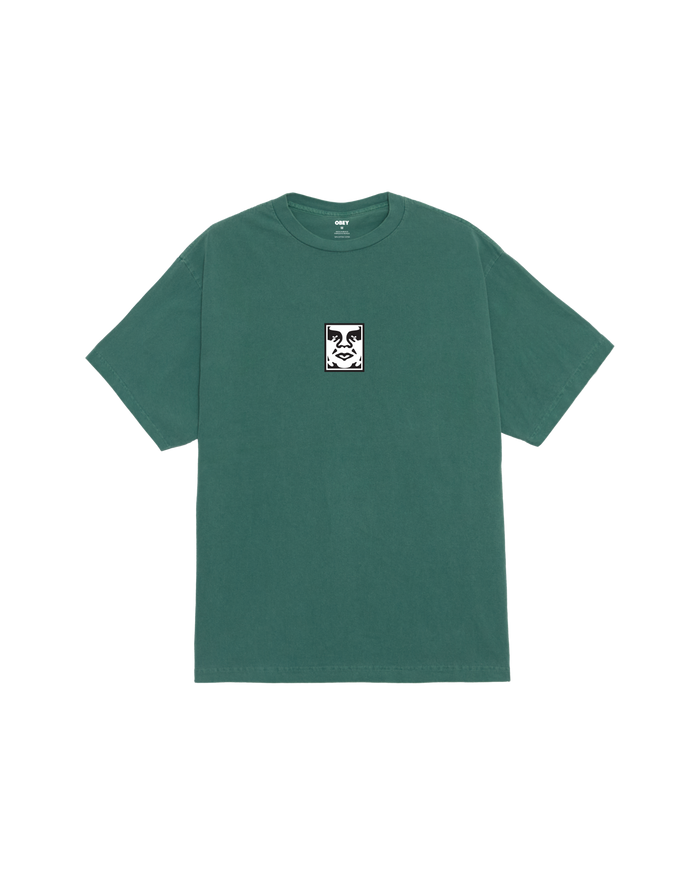 obey icon face pigment t shirt pigment rain forest