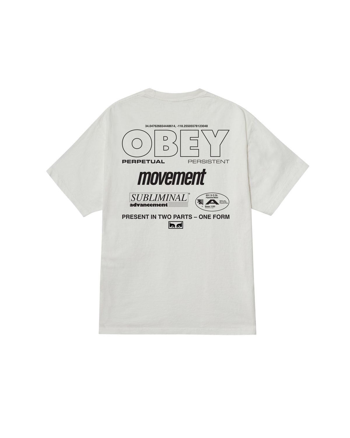 obey persistent movement pigment t-shirt pigment vintage white