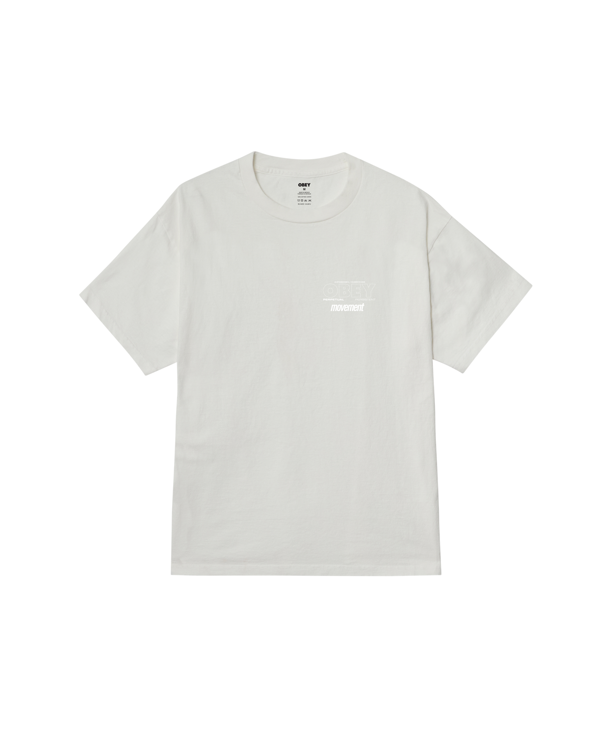 obey persistent movement pigment t-shirt pigment vintage white (zoomed)