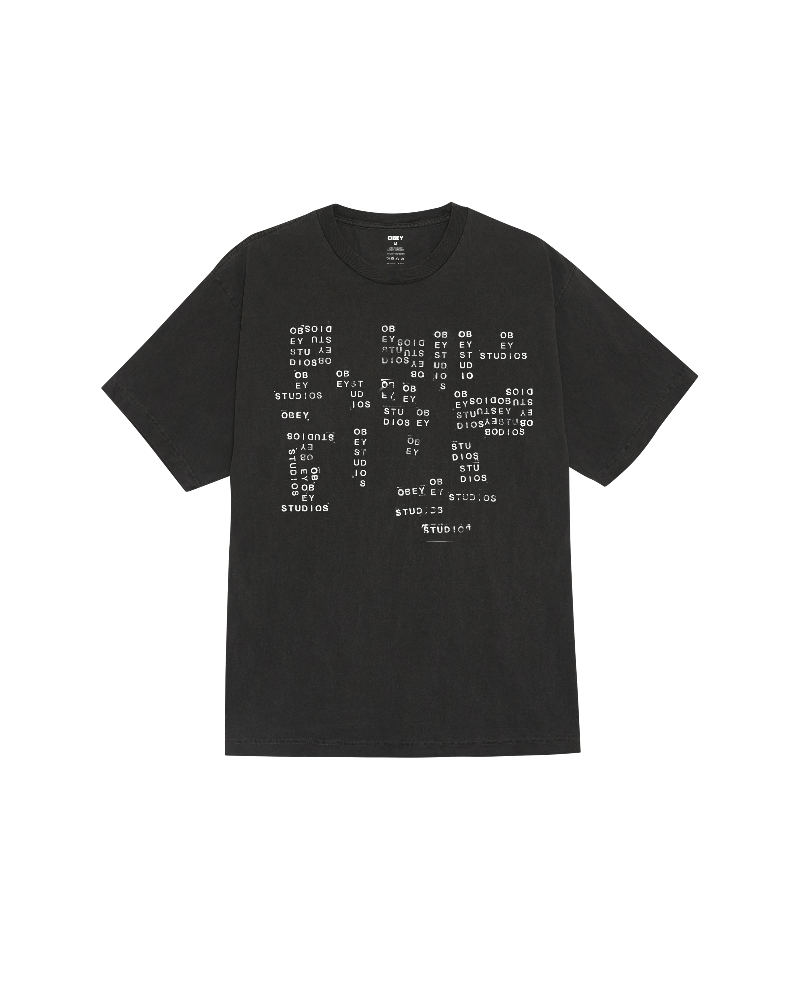 OBEY STUDIOS STAMP PIGMENT T-SHIRT (zoomed)