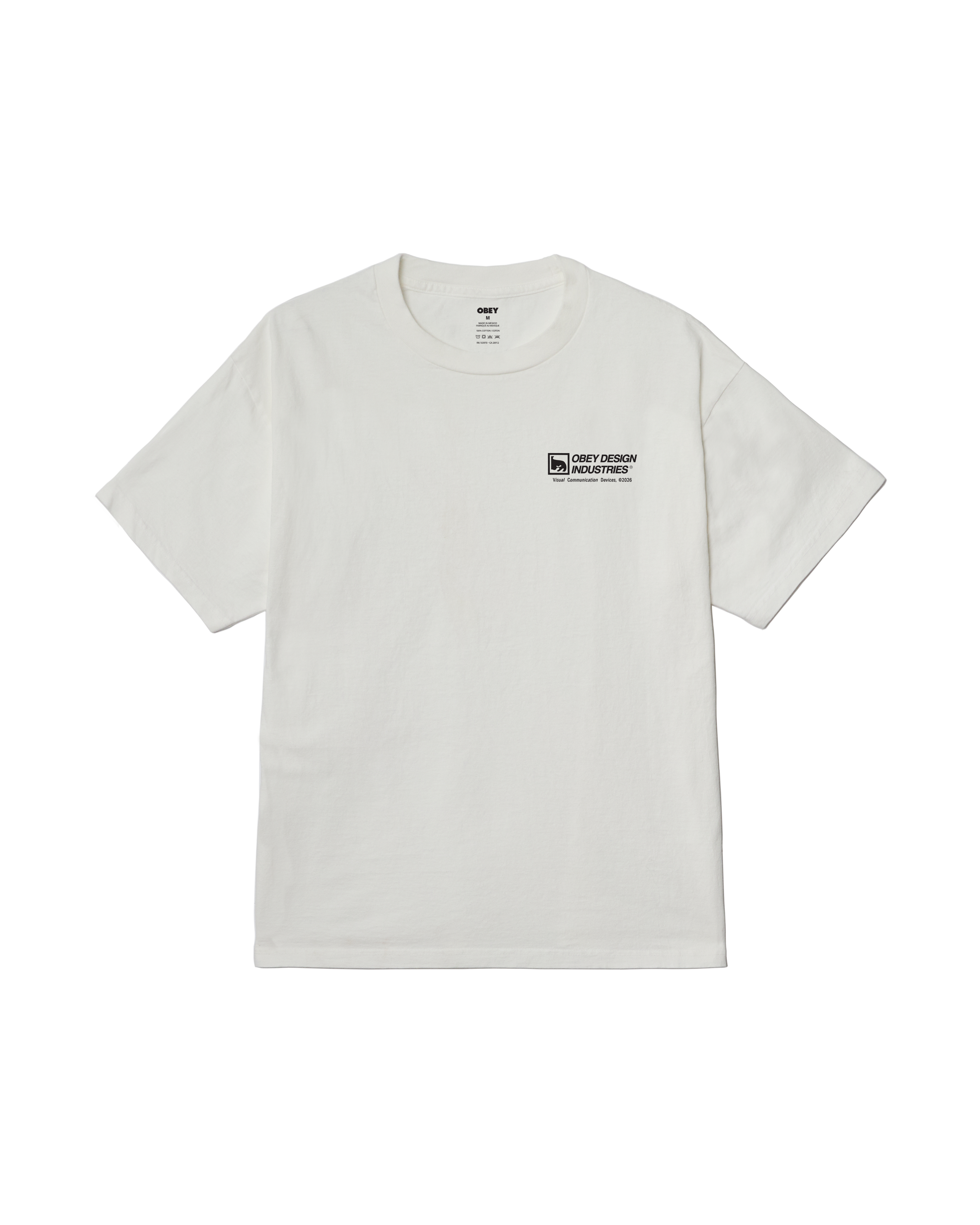 obey devices pigment t-shirt pigment vintage white (zoomed)